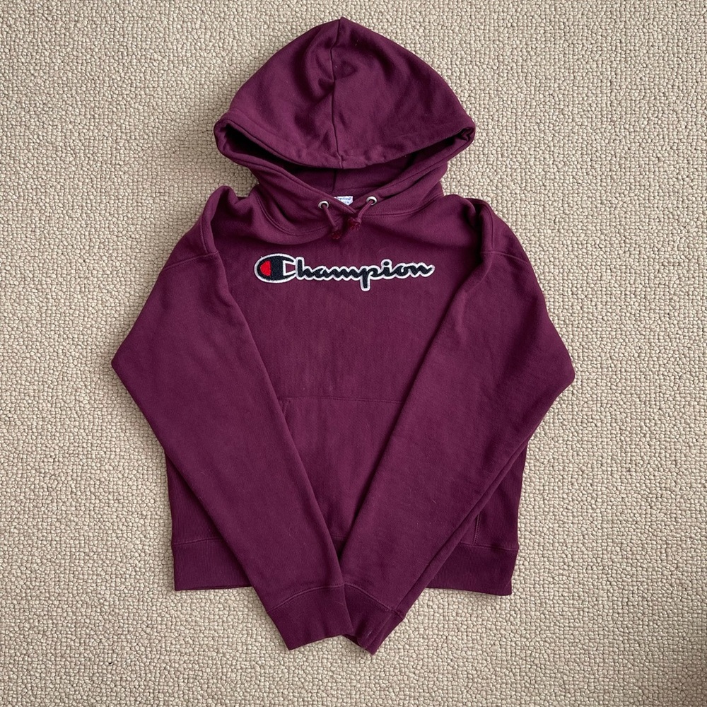 Champion sweatshirt size Medium but fits small (see images for measurements)